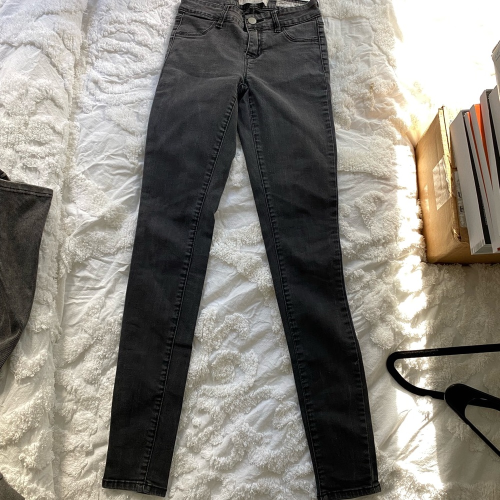 Black/Grey Low Rise Jeggings